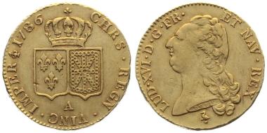 Preview: Frankreich 2 Louis D'or 1786 A - Louis XVI. 1774-1793
